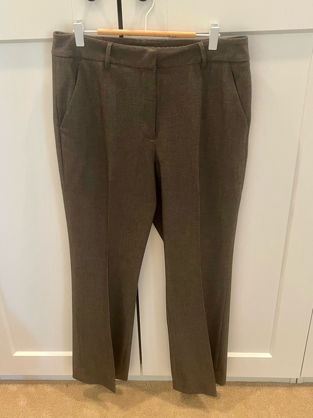 ANTONIO MELANI Women’s Dress Pants in Dark Brown w/ a Subtle Pattern Size 10